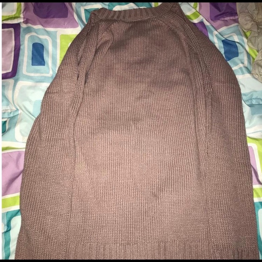 Tobi CAMILA MAUVE COLD SHOULDER SWEATER - Picture 5 of 6